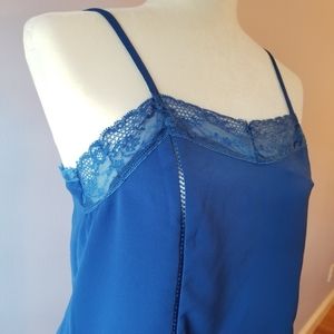 3/$27 | Camisole | Tank | Lace | Blue | Size Small